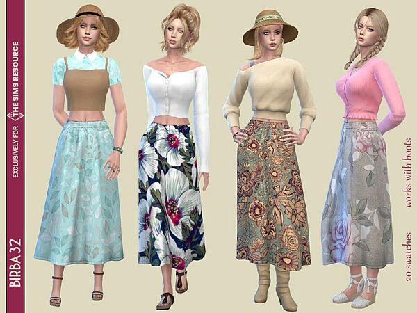 Floral country skirt by Birba32 from TSR