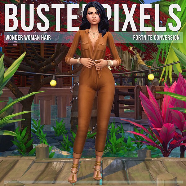 Fortnite Wonder Woman Hair from Busted Pixels