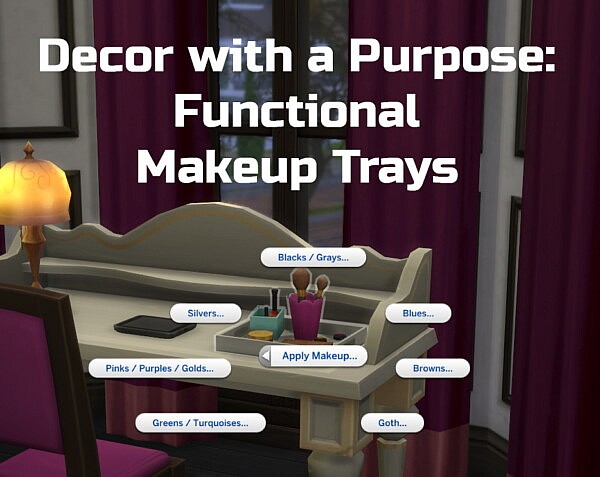 Functional Makeup Trays by Ilex from Mod The Sims