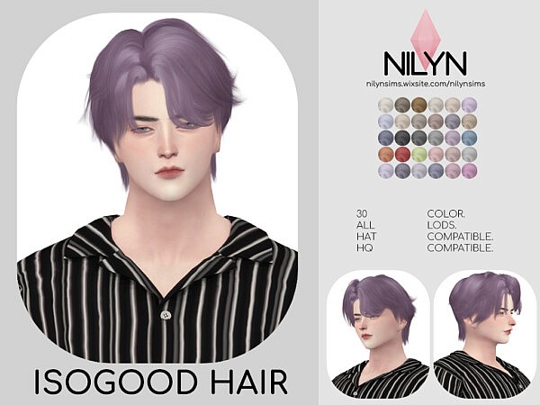 Isoggod hair from Nilyn Sims 4