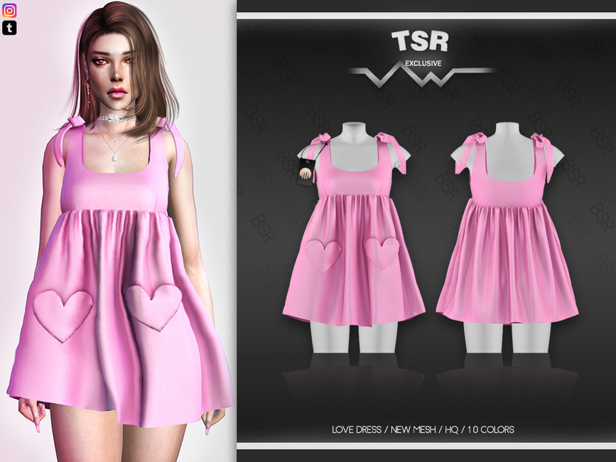 Love Dress Bd547 By Busra Tr From Tsr • Sims 4 Downloads