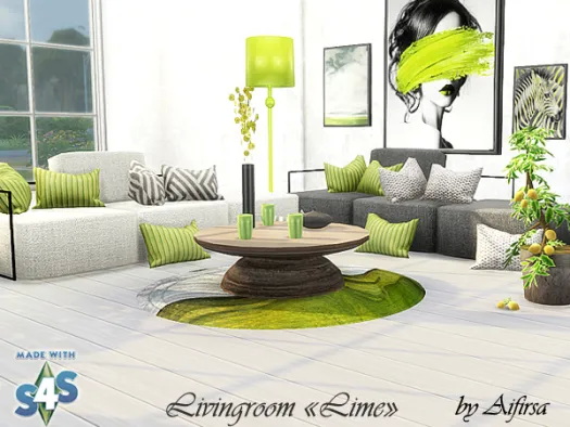 Livingroom Lime from Aifirsa Sims