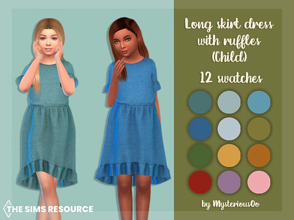 Long skirt dress with ruffles Child by MysteriousOo from TSR
