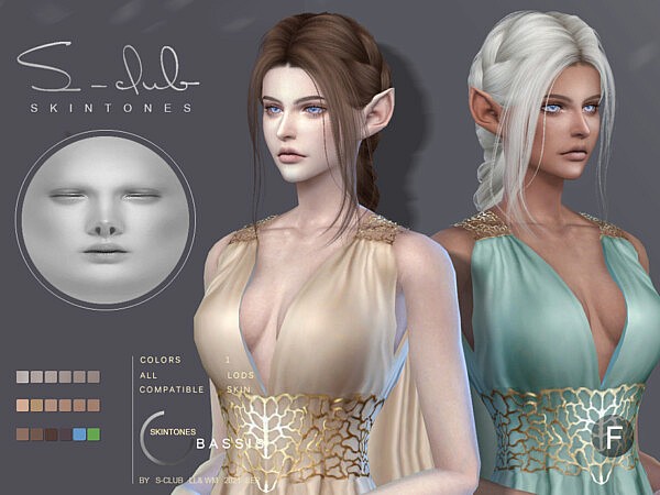 Natural skintone overlay for female sims by S Club from TSR