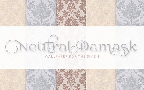 Neutral Damask Wallpaper from Simplistic