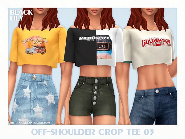 Off Shoulder Crop by Black Lily from TSR