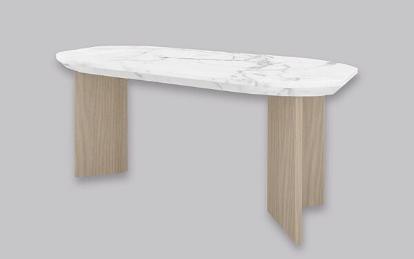 Oval Marble Dining Table from Simplistic