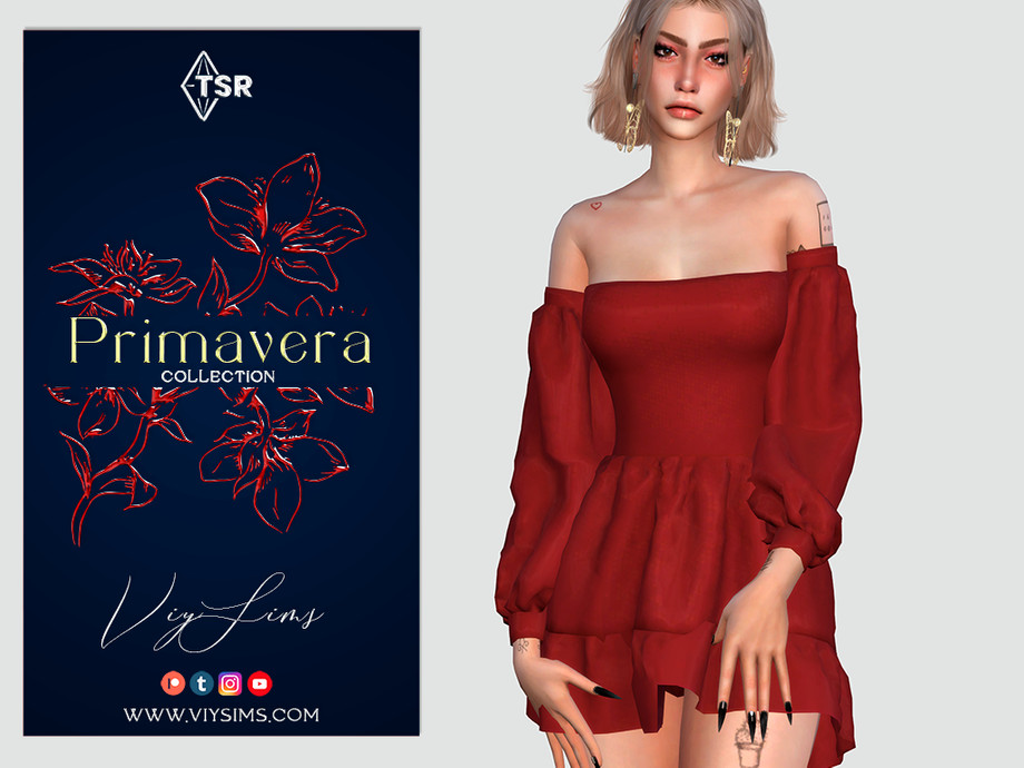 Primavera Collection Dress By Viy Sims From Tsr • Sims 4 Downloads