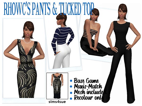 RHOWC’S Pants and Tucked Top from Sims 4 Sue