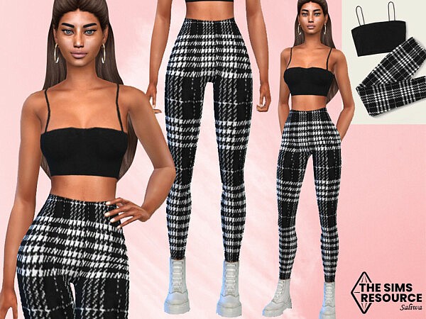 Plaid Leggings Outfit by Saliwa from TSR