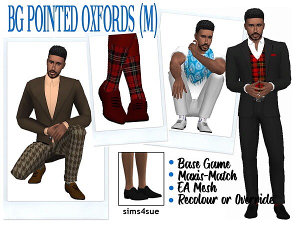 Pointed Oxfords M from Sims 4 Sue