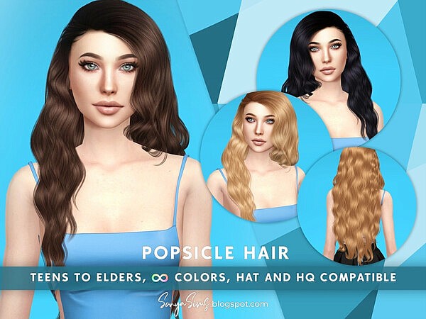Popsicle Hairstyle by SonyaSimsCC from TSR