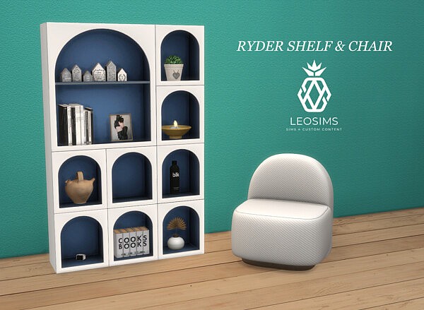 Ryder Shelf and Chair from Leo 4 Sims
