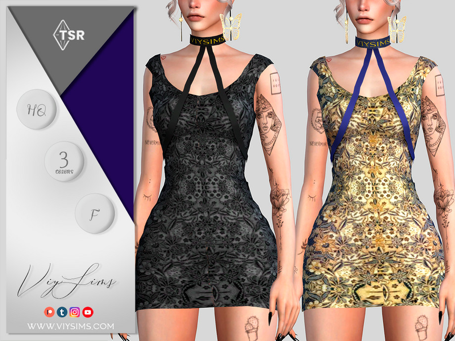 Short Dress 8 By Viy Sims From Tsr • Sims 4 Downloads