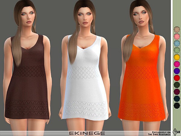 Sleeveless Knit Shift Dress by ekinege from TSR