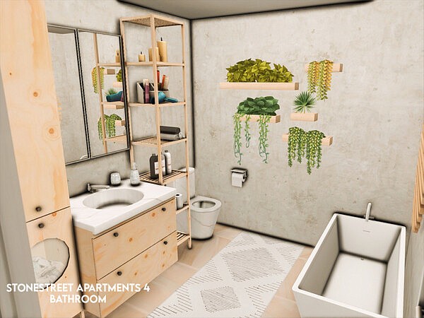 Stonestreet Apartments 4  Bathroom by xogerardine from TSR