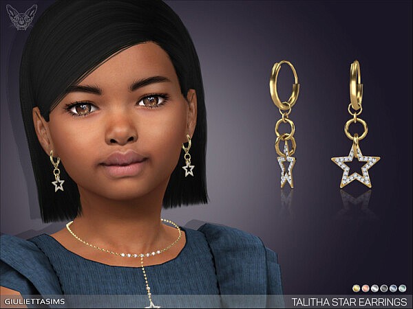 Talitah Star Earrings Child by feyona from TSR