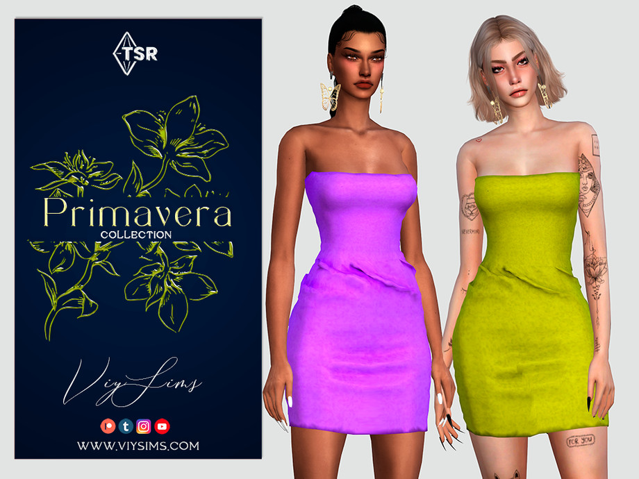 Primavera Collection Dress By Viy Sims From Tsr • Sims 4 Downloads