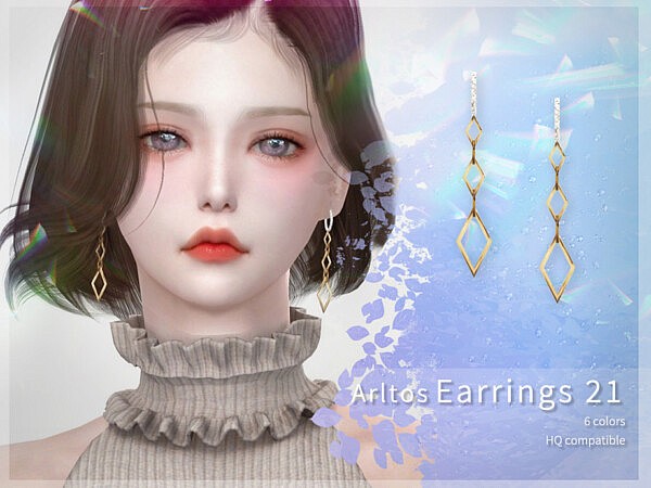 Geometric earrings by Arltos from TSR