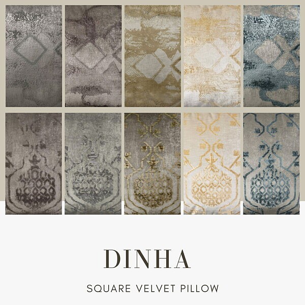 Square Velvet Pillow from Dinha Gamer