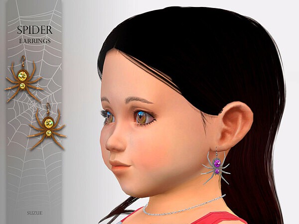 Spider Earrings Toddler by Suzue from TSR