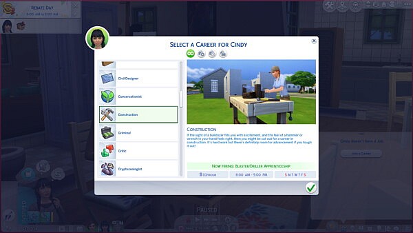 Construction Career by jessienebulous from Mod The Sims