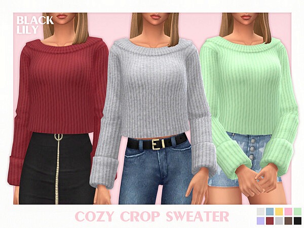 Cozy Crop Sweater by Black Lily from TSR