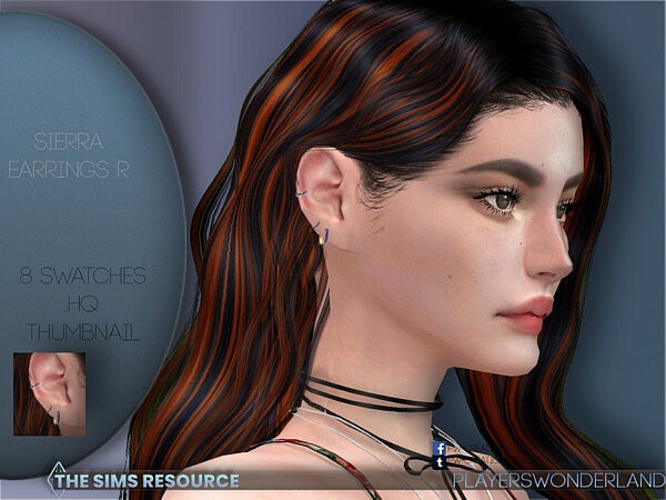 Sierra Earrings R by PlayersWonderland from TSR