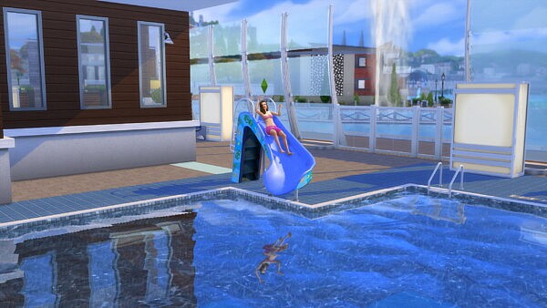 Functional Pool Slide converted from TS3 by AlexCroft from Mod The Sims