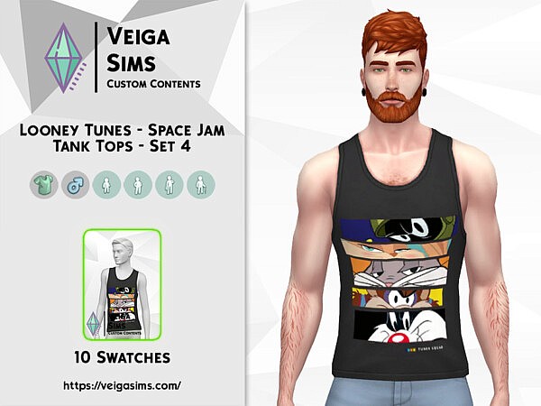Space Jam Tank Tops   Set 4 by David Mtv from TSR