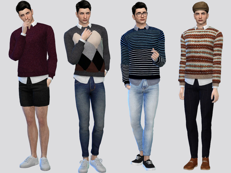 Nevison Casual Shirt by McLayneSims from TSR • Sims 4 Downloads