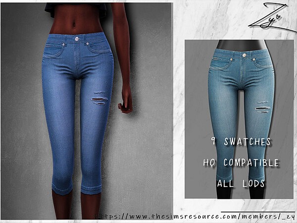 Rolled up Ripped Jeans by  zy from TSR