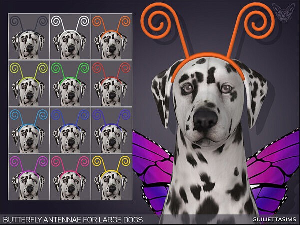 Butterfly Antennae For Large Dogs by feyona from TSR