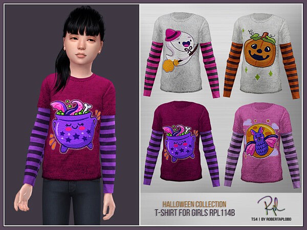 Halloween Collection T Shirt for Girls RPL114B by RobertaPLobo from TSR