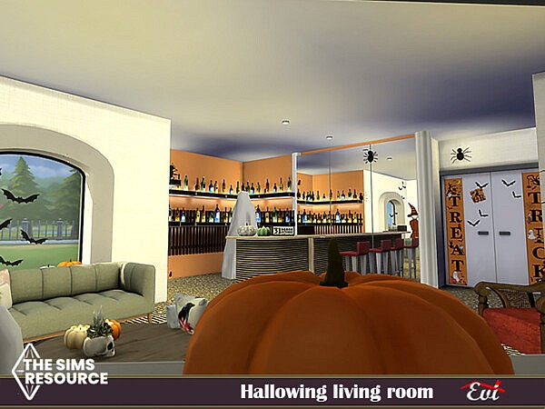 Halloween living room by evi from TSR