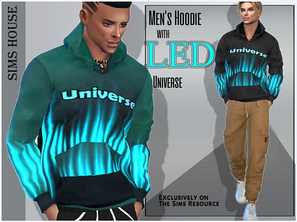 Mens Hoodie with LED by Sims House from TSR
