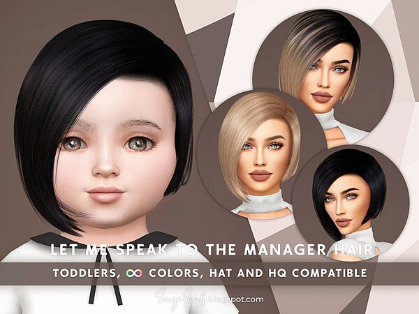 Let Me Speak to The Manager Hair TODDLERS by SonyaSimsCC from TSR