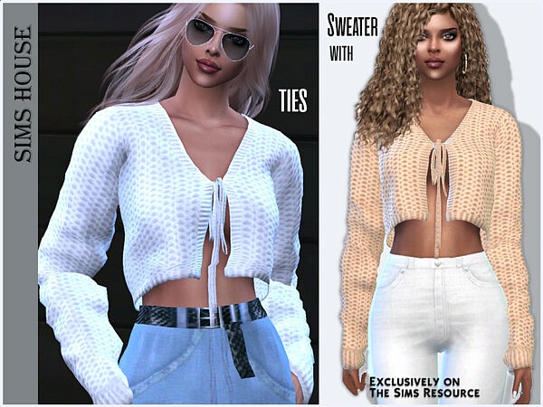 Sweater with ties by Sims House from TSR