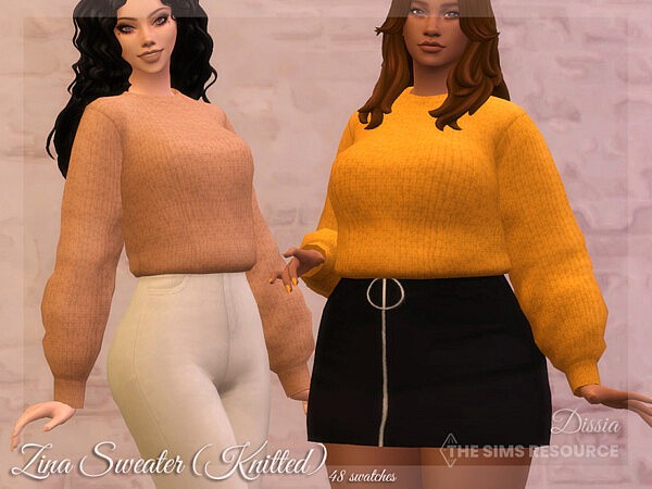 Zina Sweater (Knitted) by Dissia from TSR