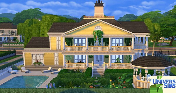 Yellow New Orleans House by anna501478 from Luniversims