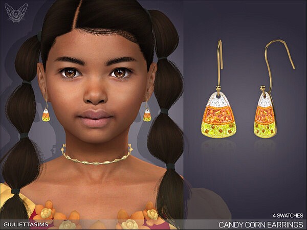 Candy Corn Earrings kids by feyona from TSR