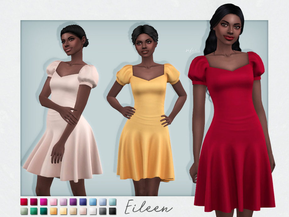 Eileen Dress by Sifix from TSR • Sims 4 Downloads