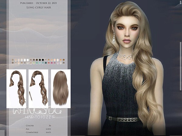 Long curly hair by wingssims from TSR