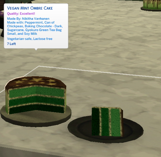 Mint Ombre Cake by RobinKLocksley from Mod The Sims