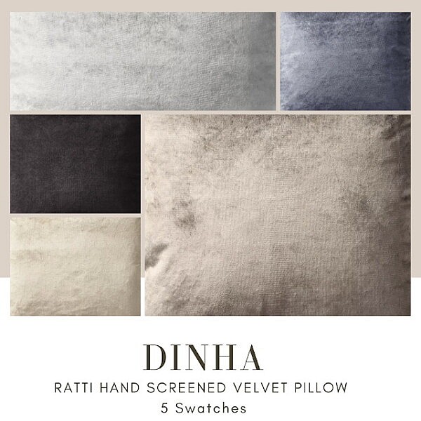 Ratti Hand Screened Velved Pillow from Dinha Gamer