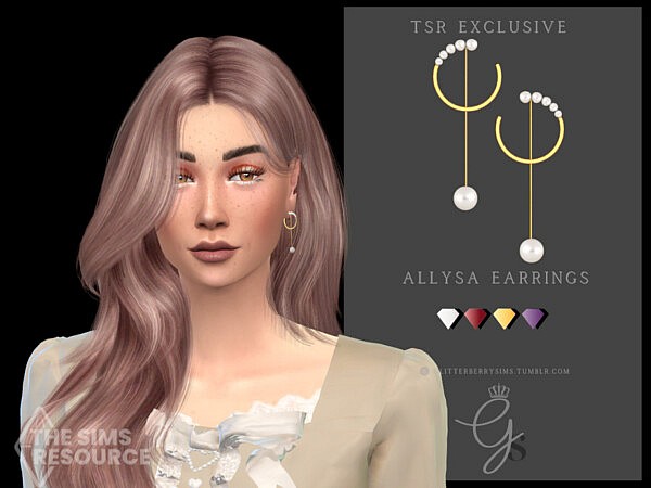 Allysa Earrings by Glitterberryfly from TSR