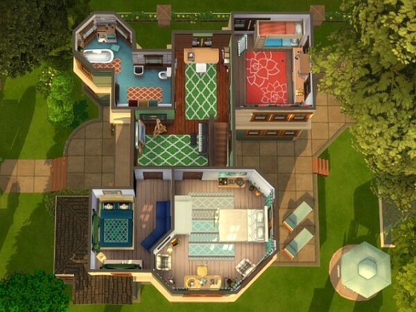 Fountain Hill House by Oldbox from All4Sims