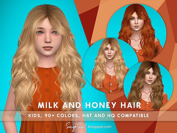 Milk and Honey Hair KIDS by SonyaSimsCC from TSR