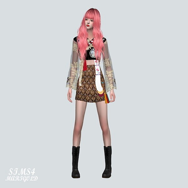 Blackpink Lisa Hanbok from SIMS4 Marigold