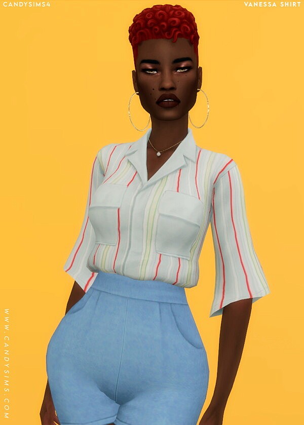 Vanessa Shirt from Candy Sims 4